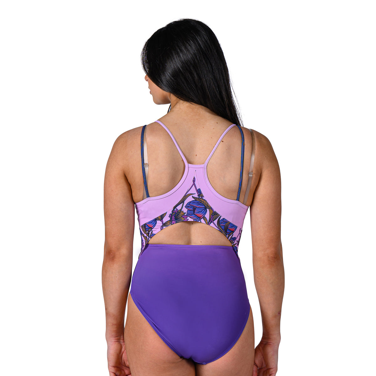 Vera Wildflowers Sleeveless Leotard - Silken Splendor